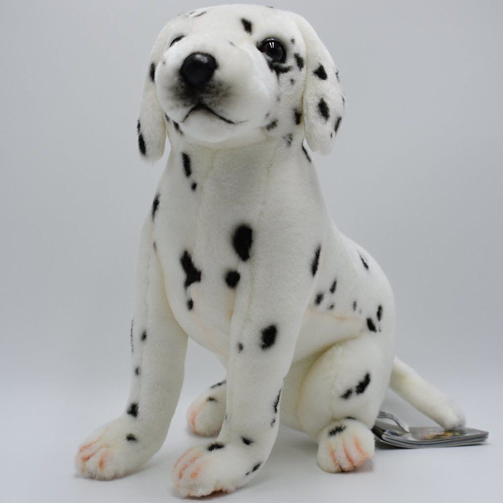 Realistic Lifelike Sitting Dalmatian Puppy Stuffed Animal Plush By Hansa New!